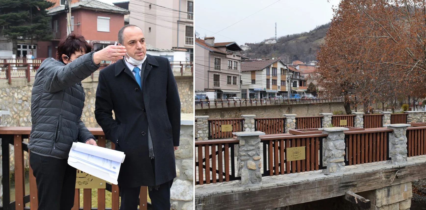 Përfunduan punimet e renovimit të rrethojave dhe ulëseve të “Urës së Marashit”