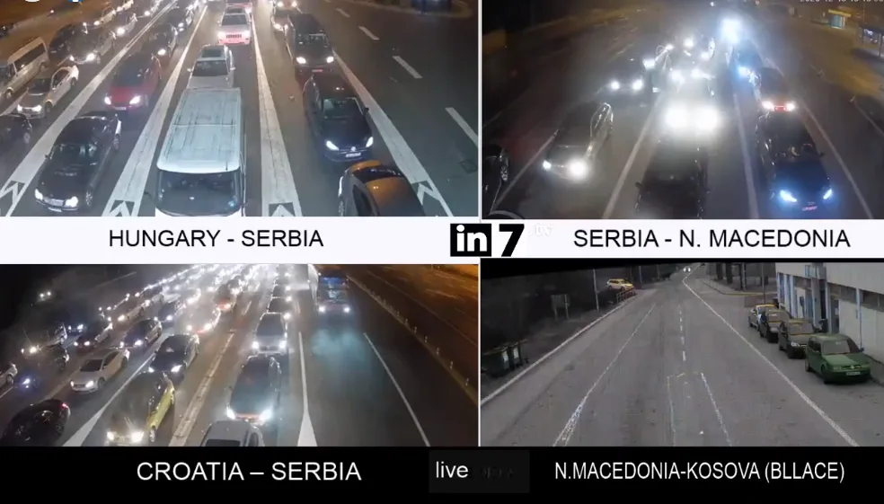 Pamje drejtpërdrejtë nga vendkalimet kufitare