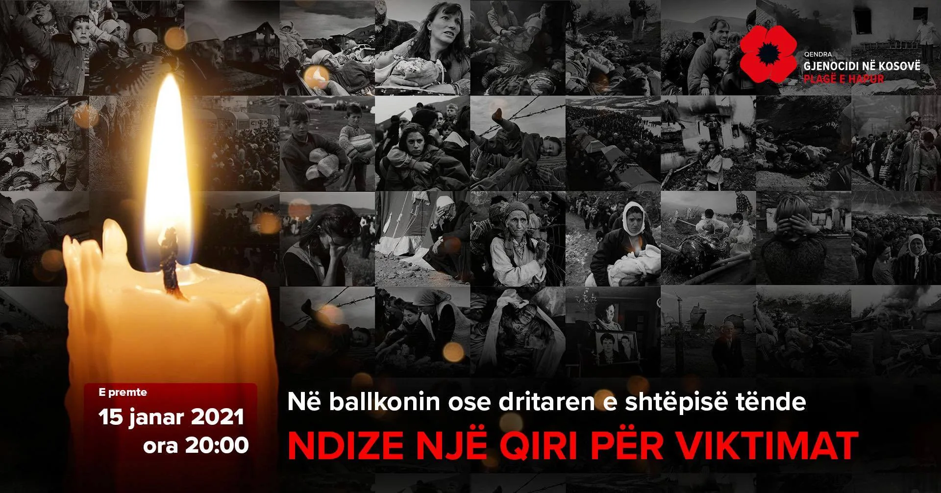Të premten në mbrëmje ftohen gjithë shqiptarët kudo që janë, të ndezin qirinj për viktimat e Gjenocidit në Kosovë