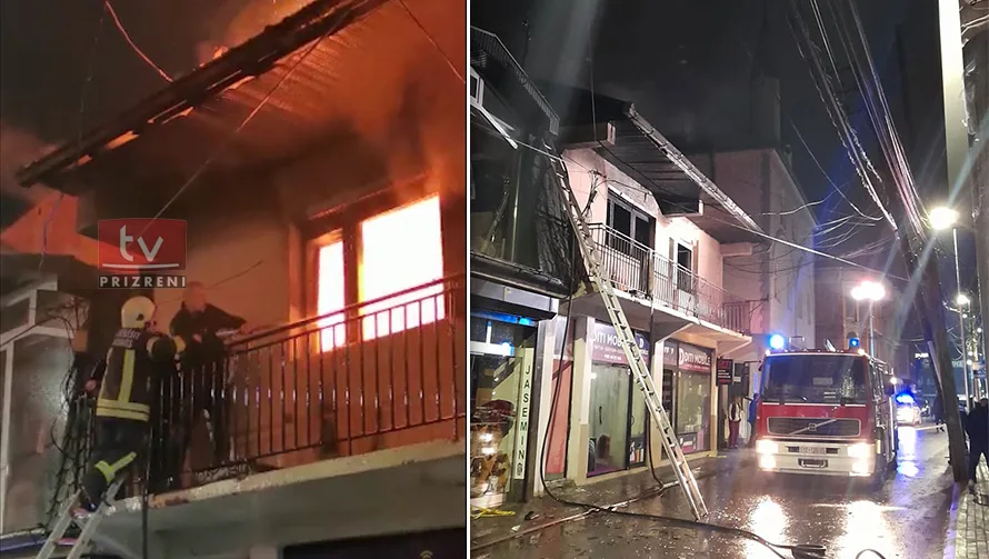 Sipas qytetarëve, nuk ka të lënduar nga zjarri që kaploi shtëpinë në lagjen “Jeni Mahallë”