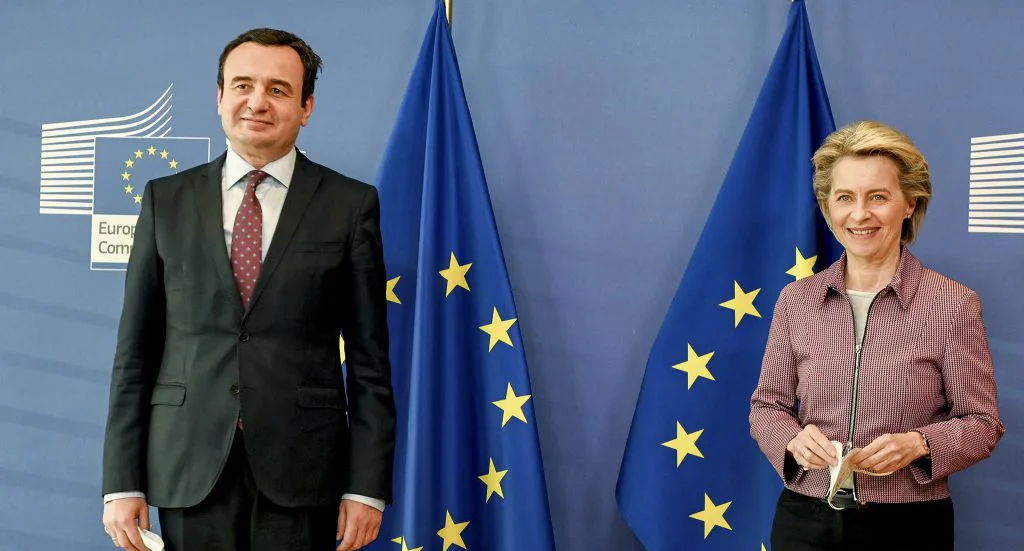 Kryeministri Kurti u prit në takim nga Presidentja e Komisionit Evropian, Ursula von der Leyen