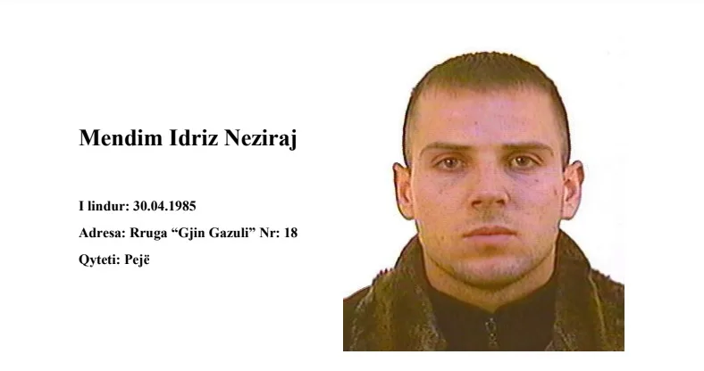 Policia e Prizrenit kërkon Mendim Nezirajn
