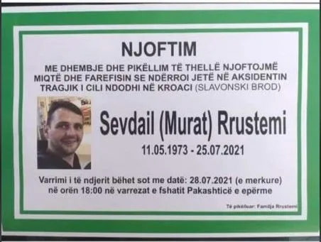 Sot në ora 18:00 bëhet varrimi i njërit prej viktimave të aksidentit tragjik që ndodhi në Kroaci