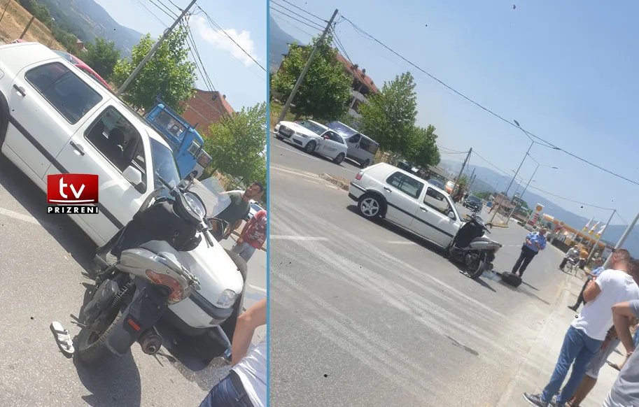 Aksident në Prizren, lëndohet një motoçiklist