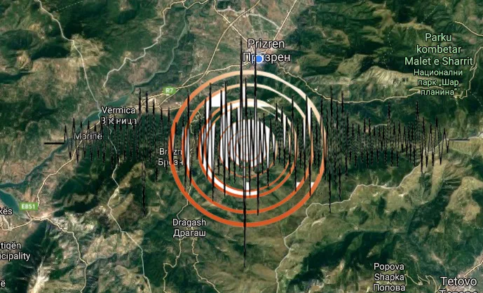 Tërmet në Shqipëri, dridhjet ndjehen në Prizren dhe Dragash