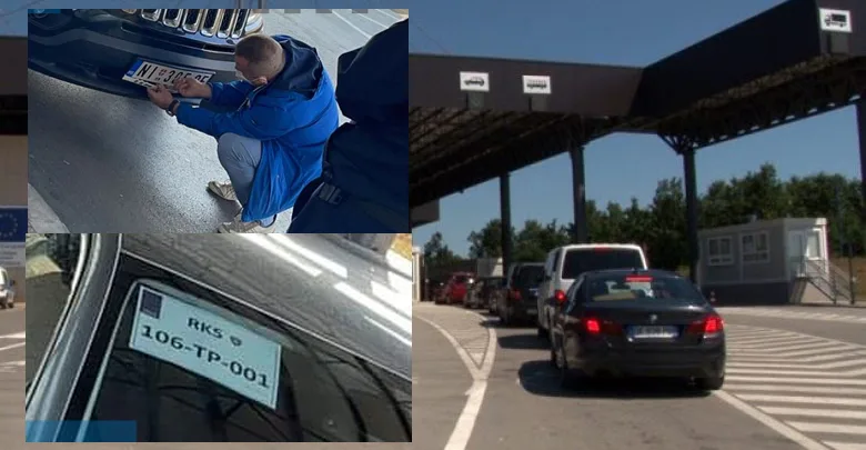 Këto janë tabelat provuese të Kosovës që po u vendosen veturave të Serbisë