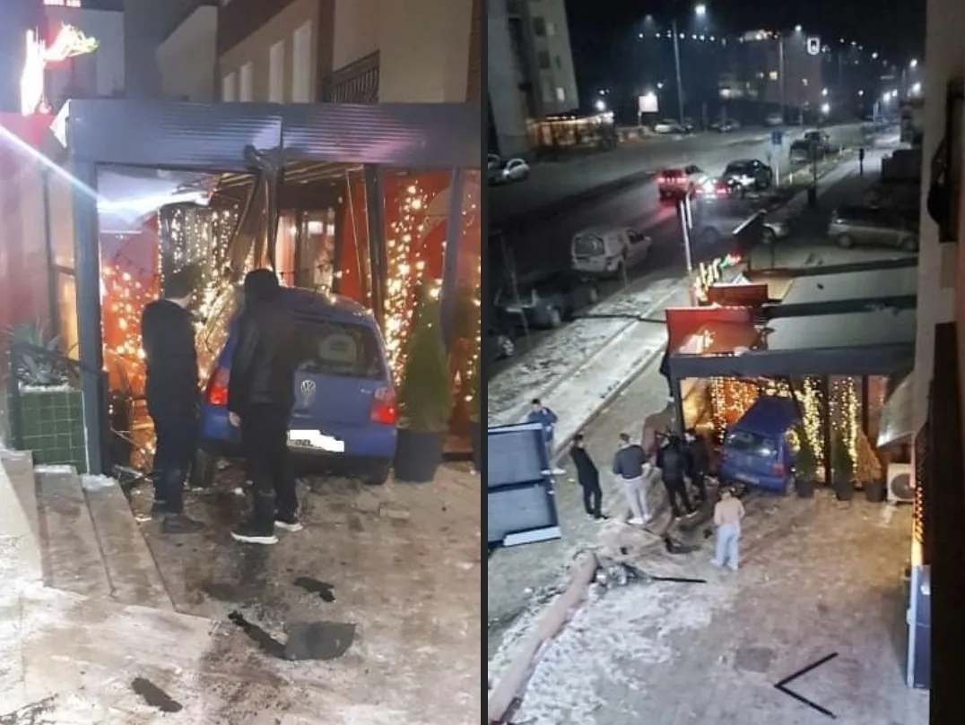 Aksident në Prishtinë, vetura futet në një lokal gastronomie