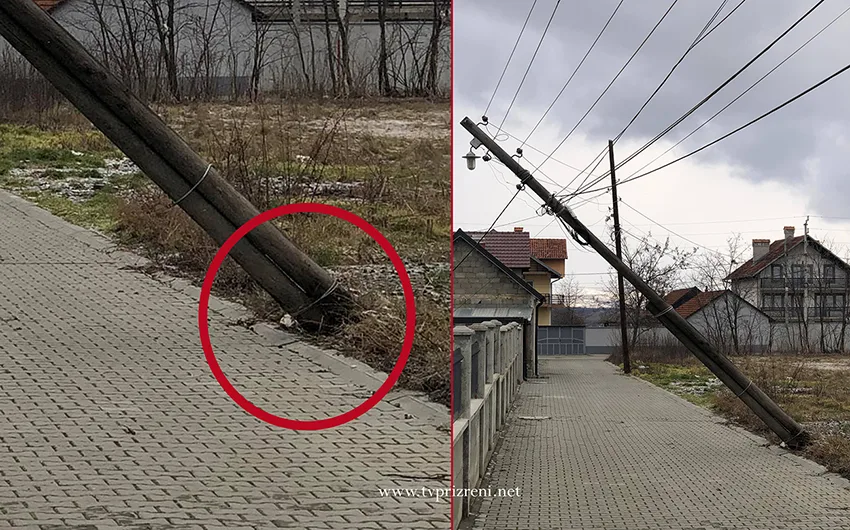 Shtylla elektrike rrezikon banorët në fshatin Lutogllavë të Prizrenit