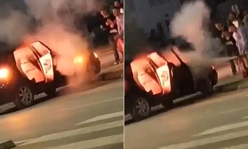 Digjen edhe tri vetura të serbëve në veri me targa RKS