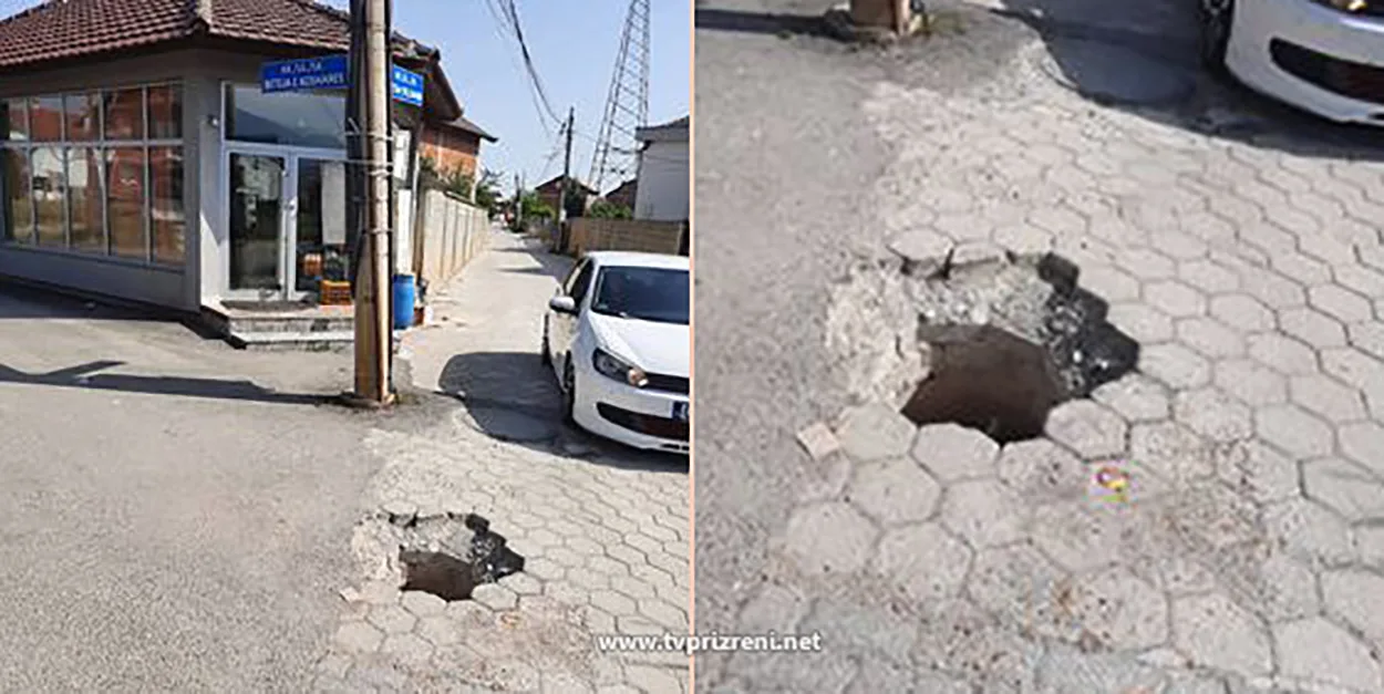 Gropa në mes të rrugës në lagjen “Arbana” po paraqet rrezik për banorët, kërkohet intervenim