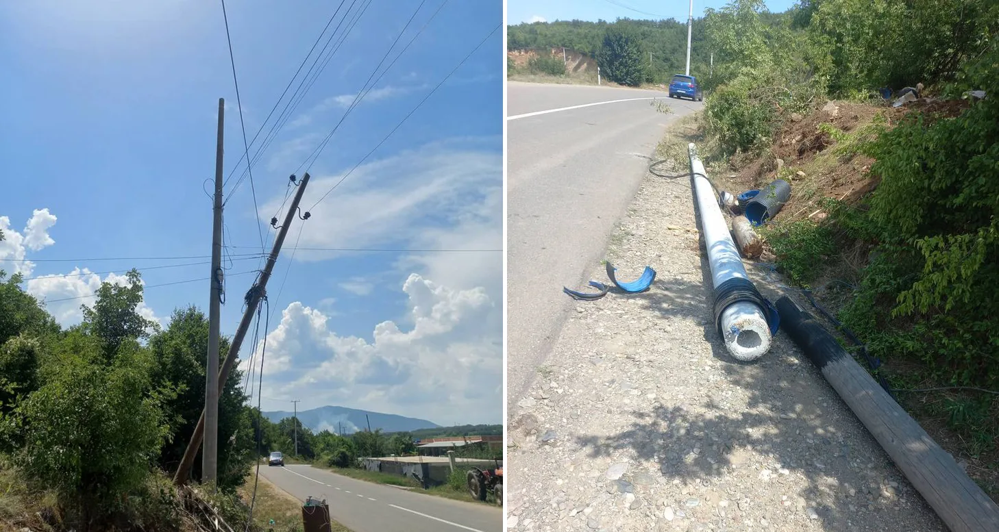 Dy ditë pa rrymë disa banorë të fshatit Romajë, shkak rrëzimi i dy shtyllave