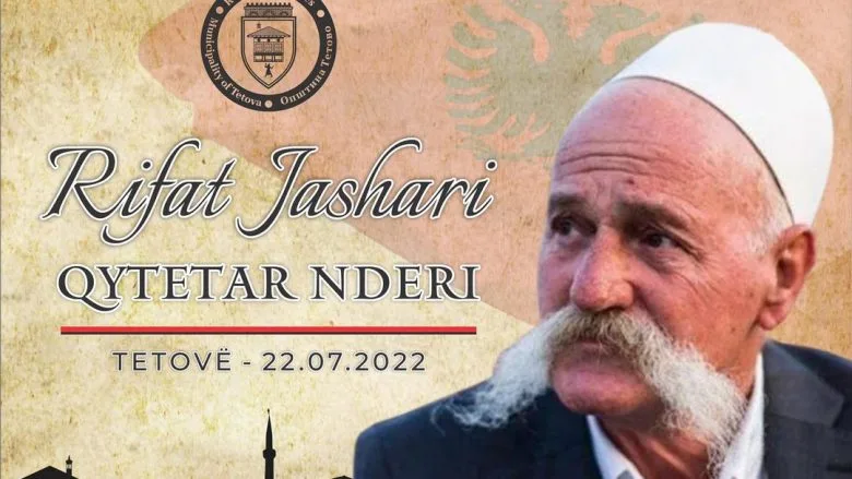 Rifat Jashari do të shpallet “Qytetar nderi” nga Komuna e Tetovës