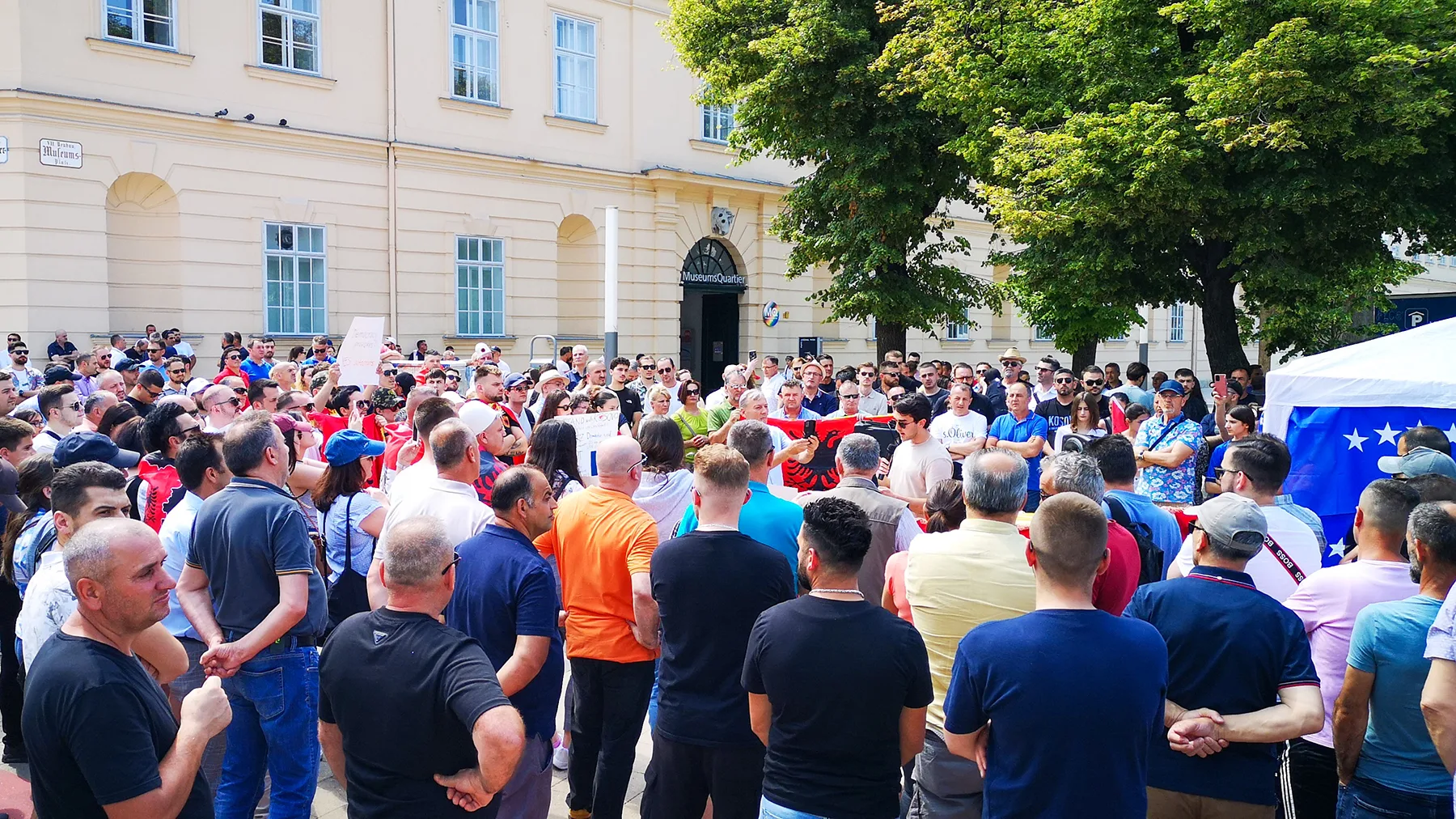 Situata në Veri, në Vjenë protestohet në mbështetje të Kosovës