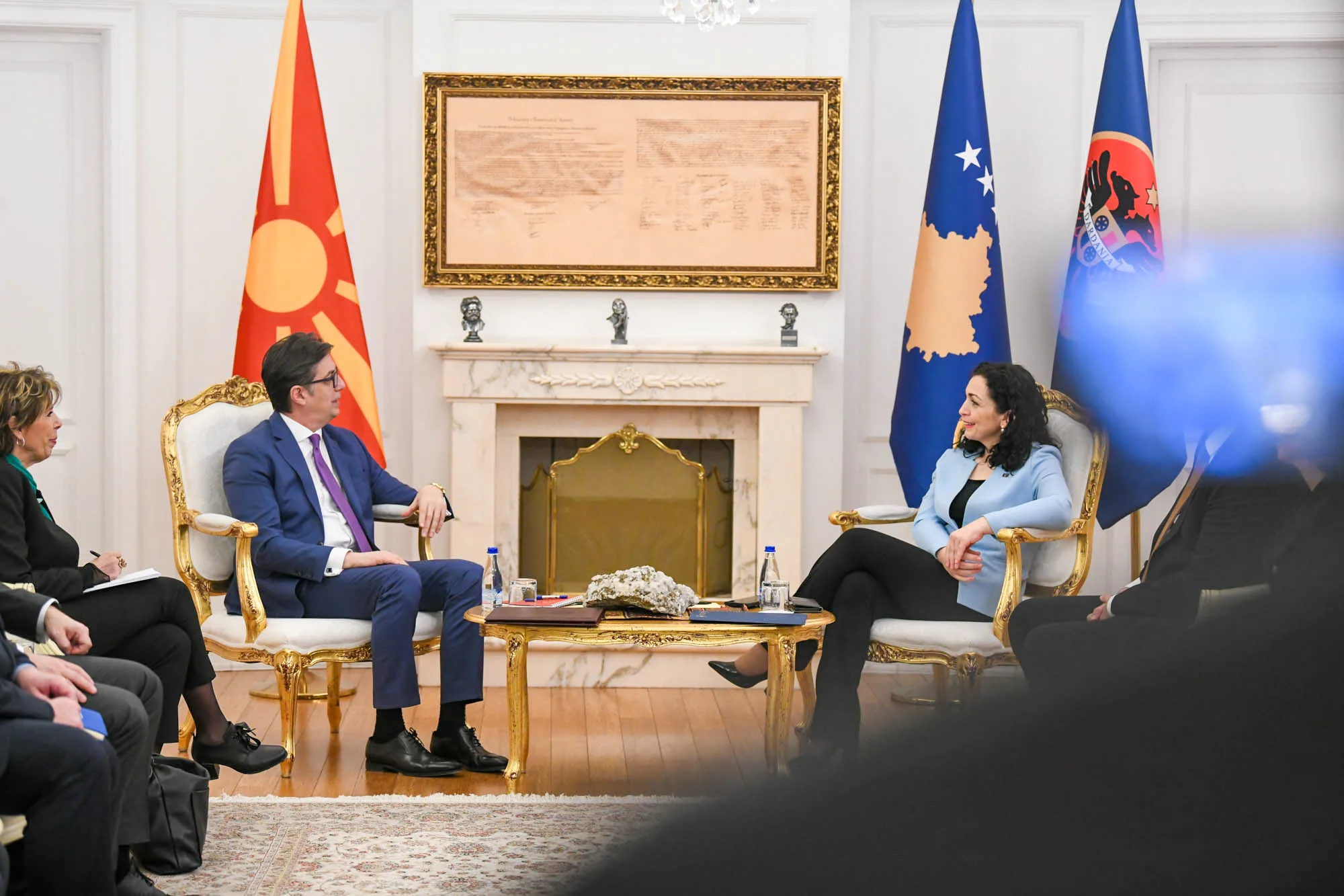 Osmani në takim me Panderovskin: Integrimi evropian, proces që na bashkon
