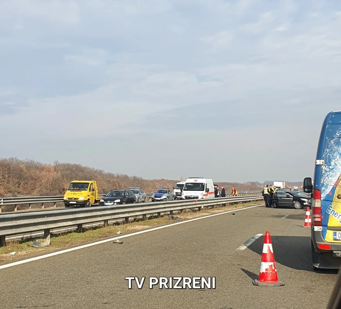 Dy të lënduar në aksidentin në autostradën Prishtinë-Prizren, policia jep detaje