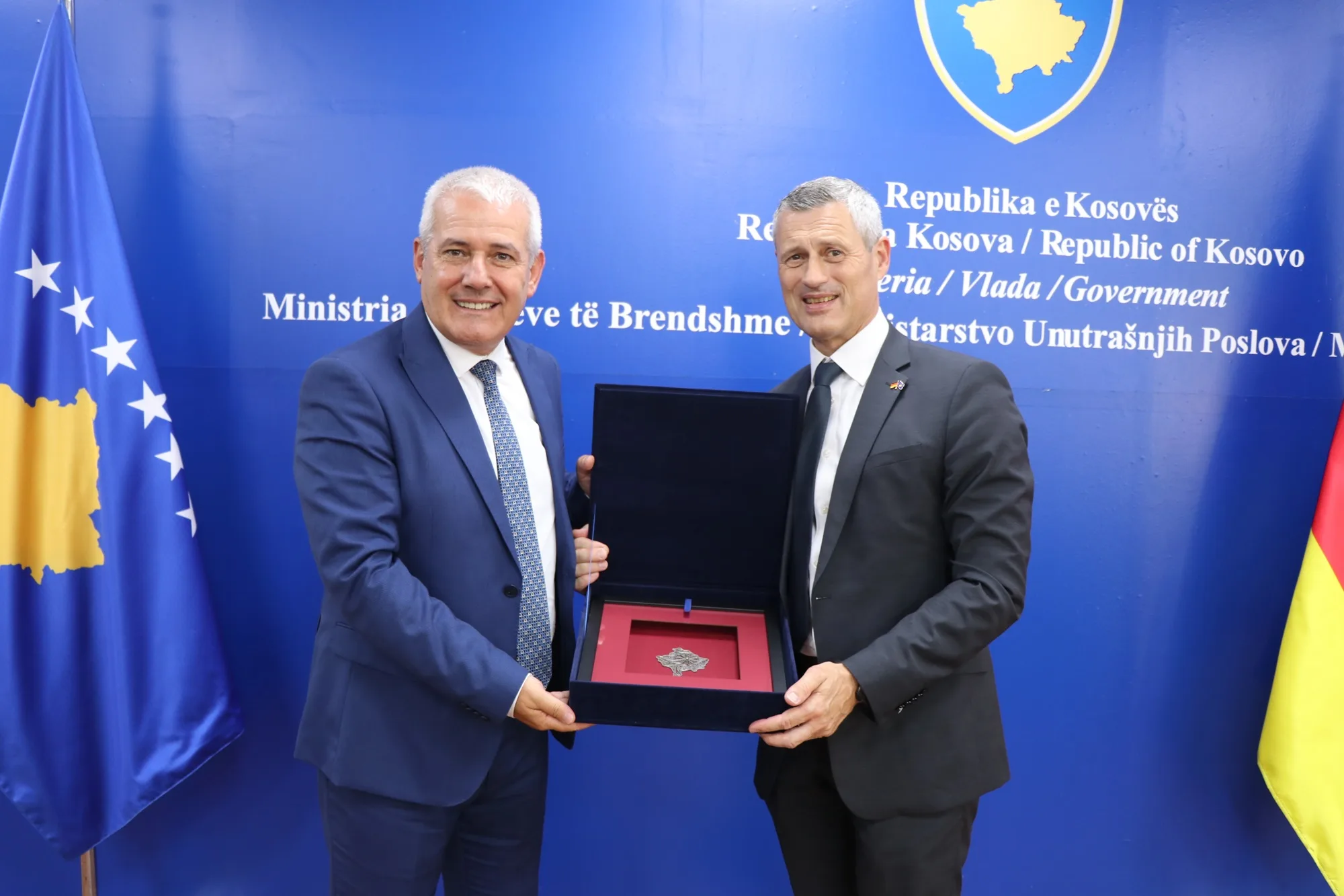 Ministri Sveçla priti në takim sekretarin e Ministrisë së Brendshme Federale të Gjermanisë Bernd Krosser