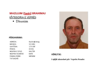 Policia kërkon bashkëpunim nga qytetarët për gjetjen e një personi
