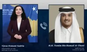 Sulmet e Iranit ndaj Katarit, Osmani telefonon Bin Hamadin