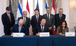 SHBA-ja, Izraeli dhe Libani nënshkruajnë një marrëveshje kornizë për paqe